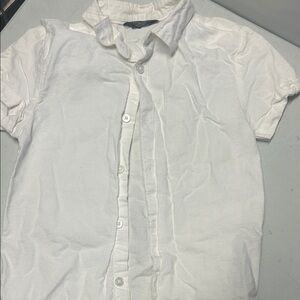 Primark White Short-Sleeve Button-Down Shirt for Kids